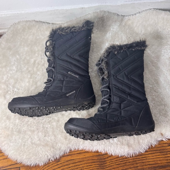 Columbia Minx Mid 3 Waterproof Omni grip black Snow Winter Boot Women's Shoe 8 - Picture 11 of 15